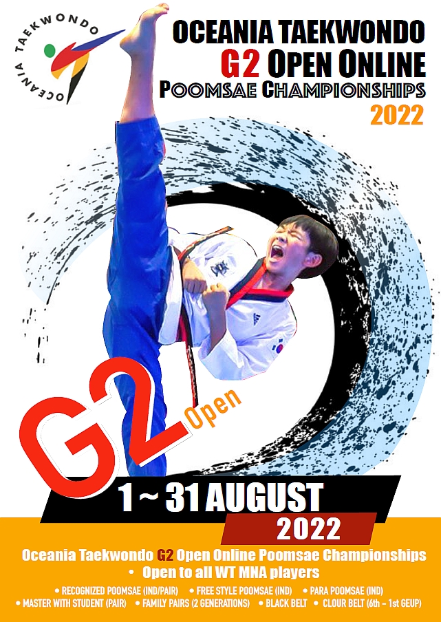 Foto: Oceania G2 Open Online Poomsae Championships 2022 - Poster