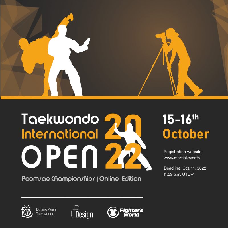 Foto: 2nd International Open Taekwondo Poomsae Championships 2022, Online Edition - Plakat