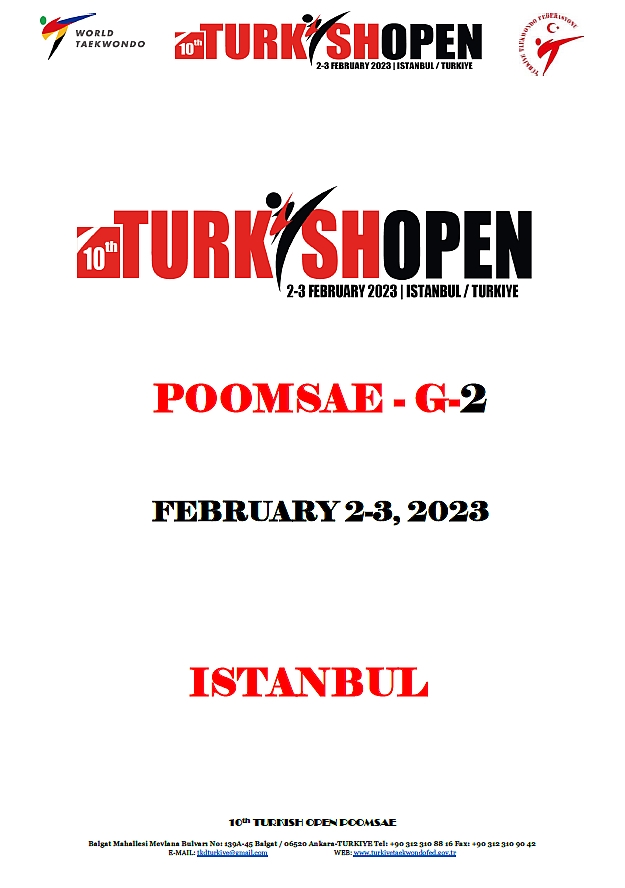 Foto: 10th Turkish Open Taekwondo Poomsae 2023, Istanbul