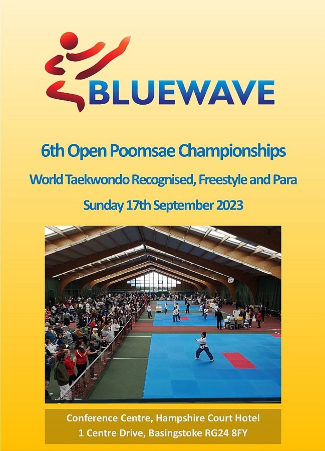 Bild: 6th Bluewave Open Poomsae Championships 2023, Poster