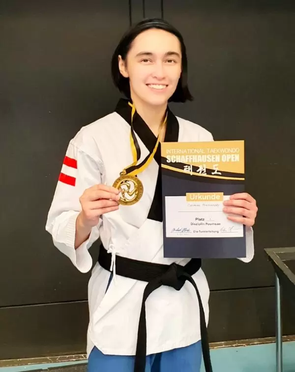 Bild: 14. Schaffhausen Open Poomsae 2024 - Gold für Carmina Presinszky © DOJANG Wien Taekwondo