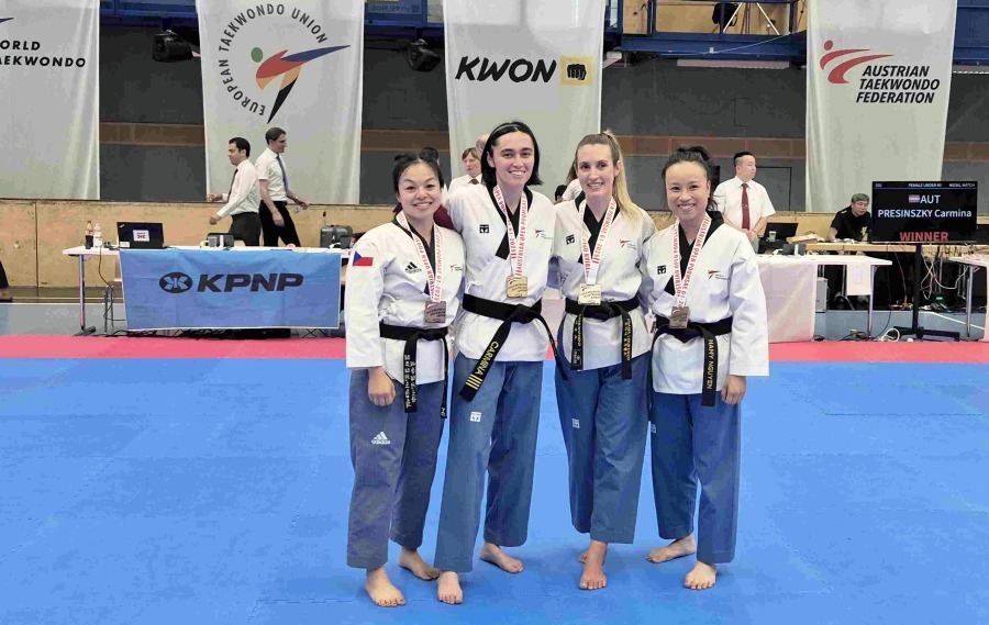 Bild: G1 Austrian Open Poomsae 2025, U40 female, Gold, Carmina Presinszky, DOJANG Wien Taekwondo