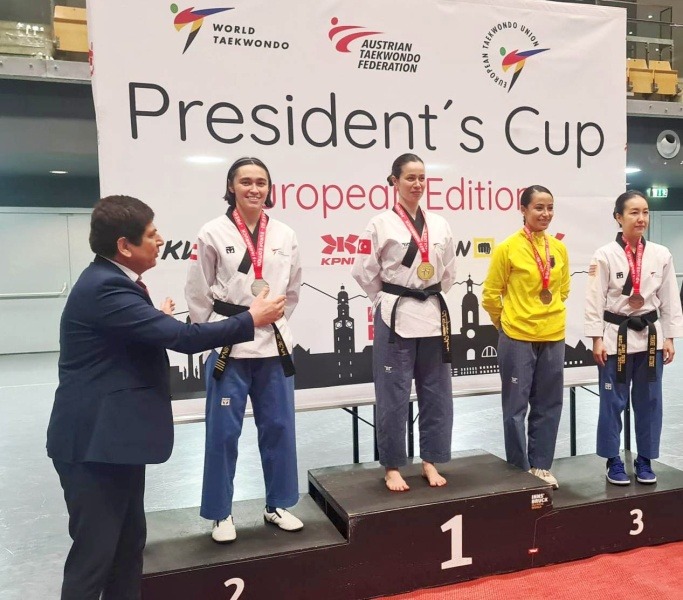 Foto: G3 Presidents Cup Poomsae - Europe 2025, Podium Carmina Presinszky